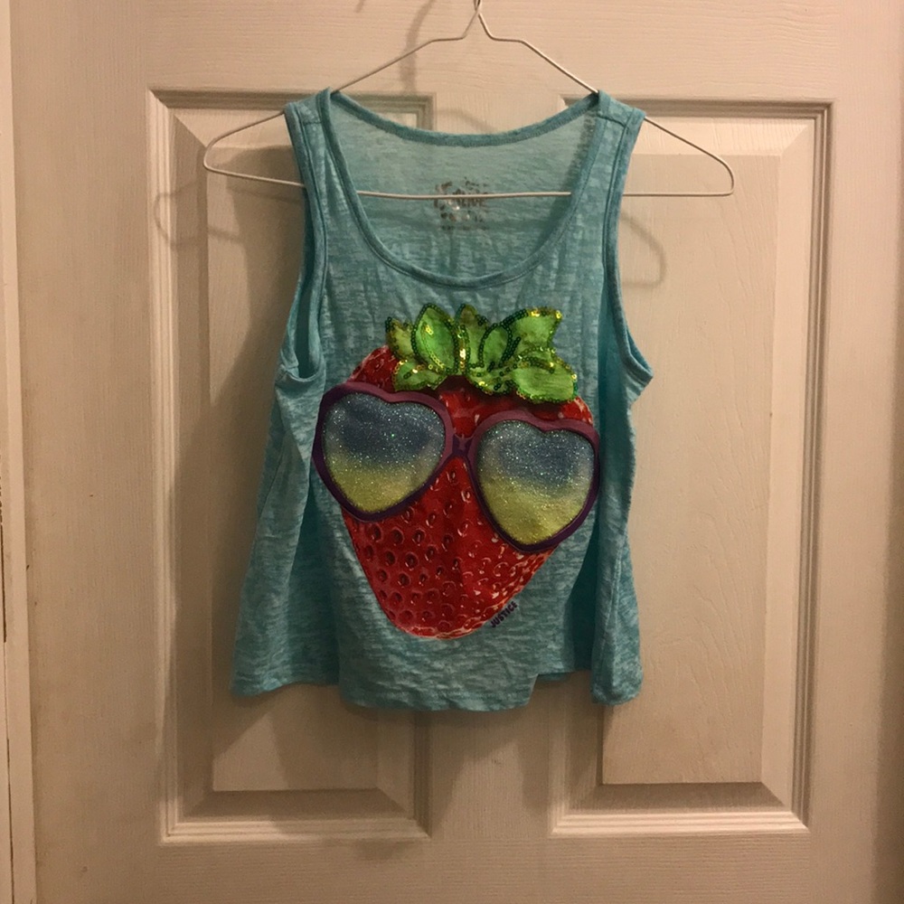 Justice strawberry 🍓 tank top.